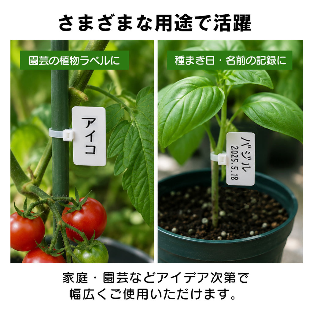タグ付き結束バンド ナイロン 大容量セット（選べるサイズ / 100本入り / 200本入り）