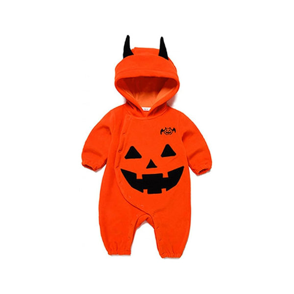 あったか ふわふわ かぼちゃの着ぐるみ かわいいハロウィン用コスチューム パーティ・クリスマス・年賀状等にも最適な変身衣装 デビルパンプキン仮装