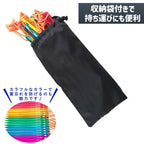 テント ペグ 20本セット 軽量ジュラルミン製 Y字型 収納袋付（18cm / 23cm / 30cm）