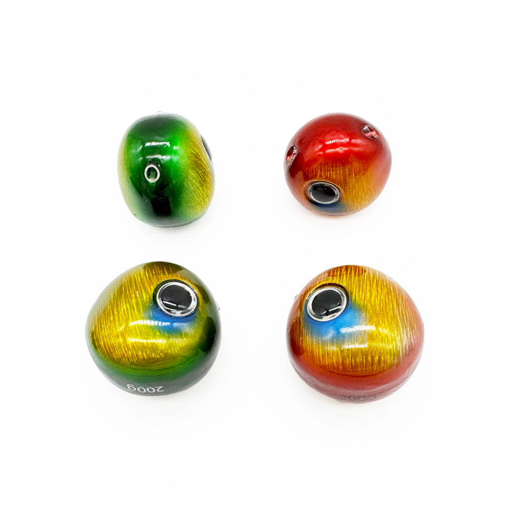 タイラバヘッド 鉛製 仕掛け シンカー（グリーン / アカキン）（40g〜200g）