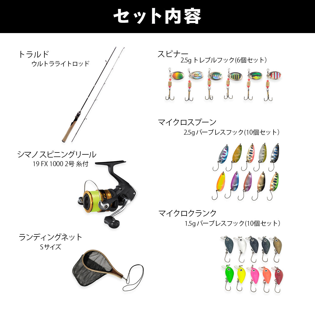 「Trould トラルド」（渓流入門・初級・中上級セット各種）