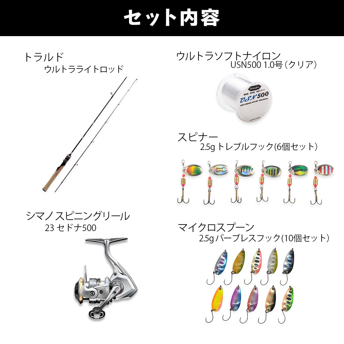 「Trould トラルド」（渓流入門・初級・中上級セット各種）