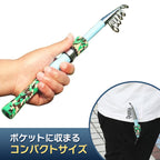 「ファミリーコンパクトロッド for Kids 竿＆puchi200リールセット」パックロッド 振出式 竿 リール（竿サイズ 1.6m / 1.8m / 2.1m）