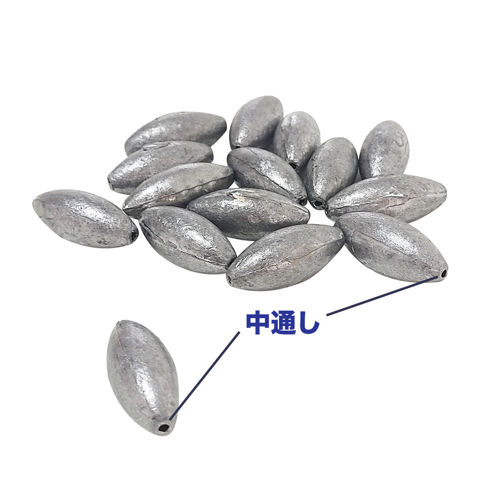 なつめ型オモリ 仕掛け 錘（1g～200g サイズ各種）