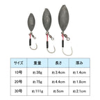 なつめオモリ&フック 仕掛け 錘（10号 20号 30号）