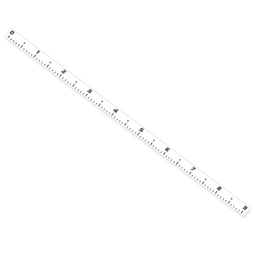 クリア フィッシングメジャー ステッカー計測シール 透明タイプ ヘラ付き（全長90cm×幅3.5cm）